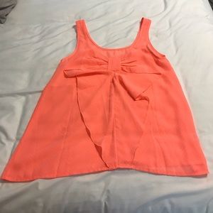 Pink bow back top